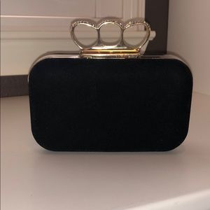 Black and Gold Knuckle Clutch